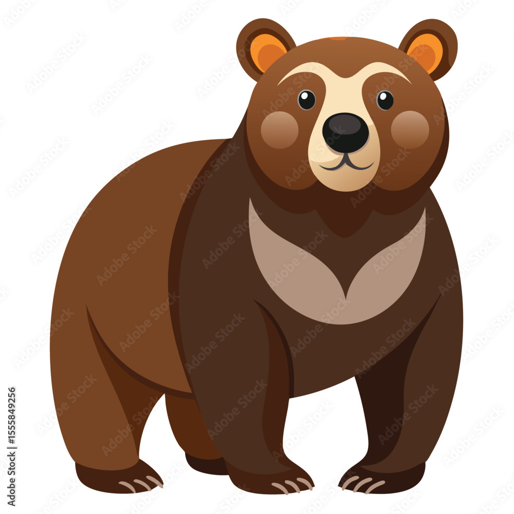 Fototapeta premium bear vector image on white background