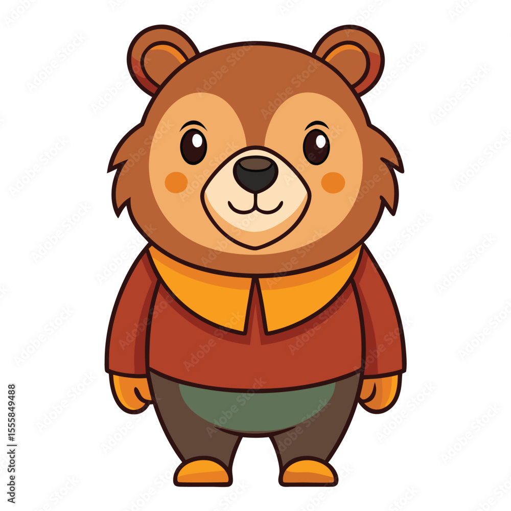 Fototapeta premium bear vector image on white background