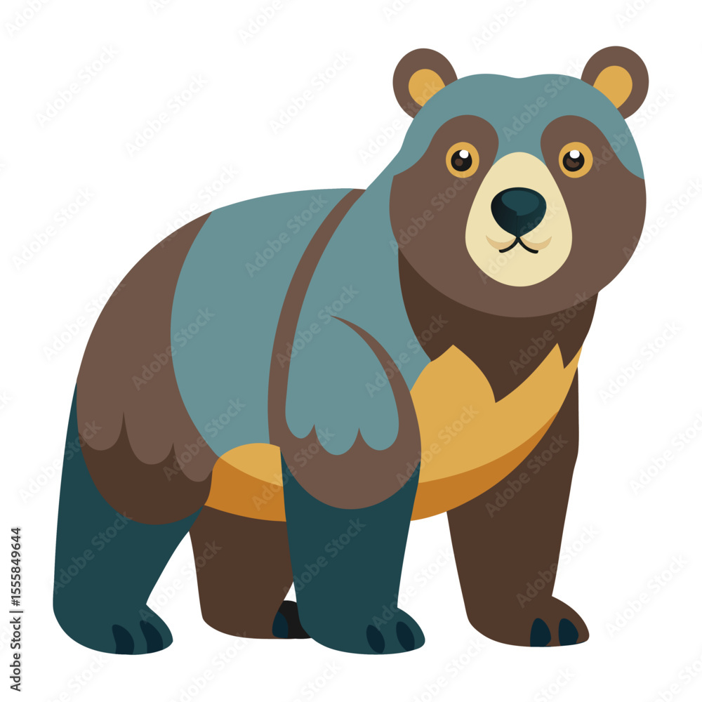 Fototapeta premium bear vector image on white background