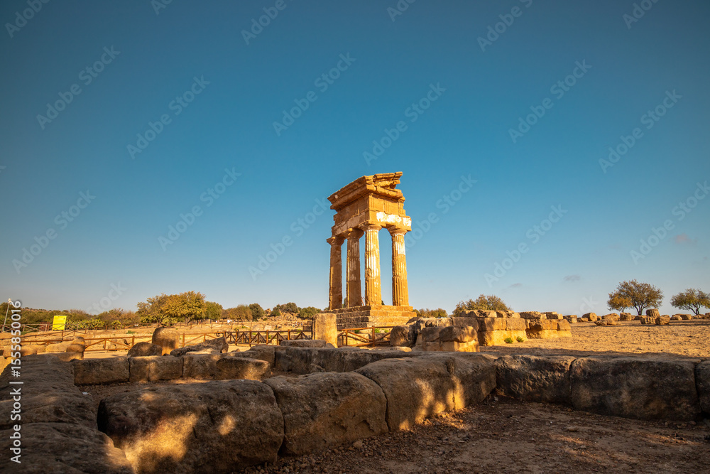 Sicily, Italy - August 31, 2020: Archaeological site, Valley of the Temples, city of Agrigento. Sicily, Italy - August 31, 2020: Archaeological site, Valley of the Temples, city of Agrigento.