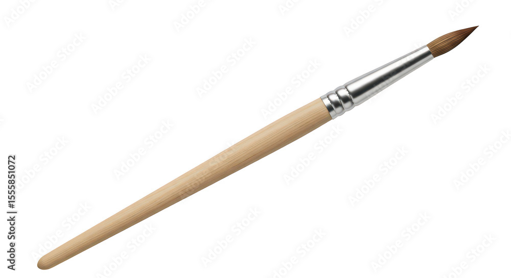 Naklejka premium Wooden paintbrush isolated