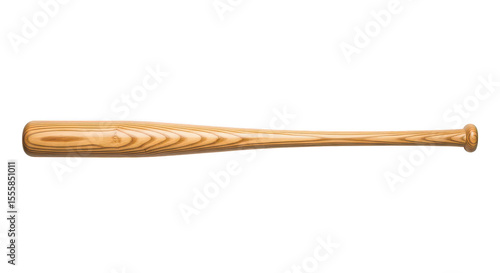 Wooden baseball bat isolated background