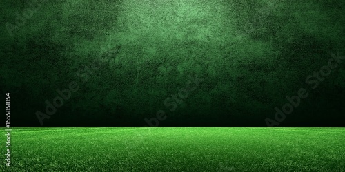 Green football soccer field grass texture background wallpaper with copy space.