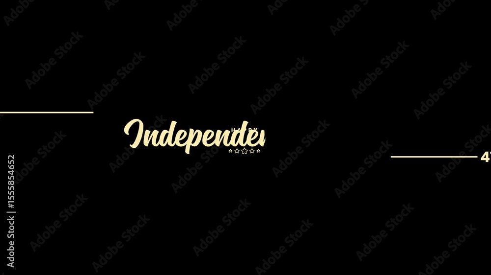 Happy 4th of July - Independence Day text animation Template for background, banner, card, poster with text inscription. Happy 4th of July - Independence Day text animation Template for background, banner, card, poster with text inscription.