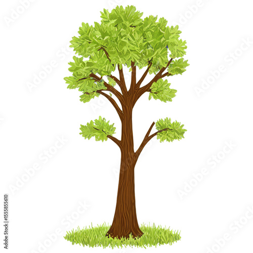 green tree isolated 