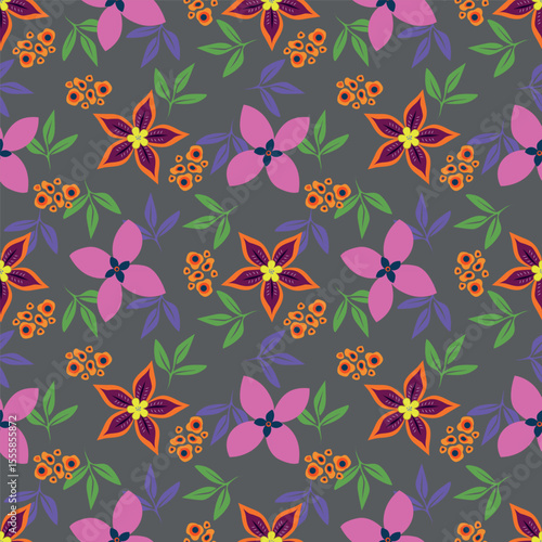 vintage floral seamless pattern. Rich with nostalgia and classic elegance, this pattern evokes the charm of a bygone era for print and textile