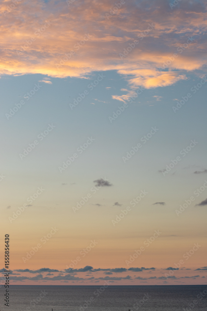 Fototapeta premium View over sea in a beautiful sunset on the beach in Sicily, Italy