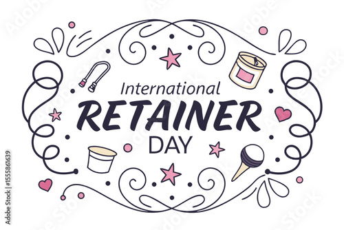 INTERNATIONAL RETAINER DAY vector illustration