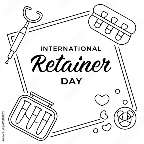 INTERNATIONAL RETAINER DAY vector illustration