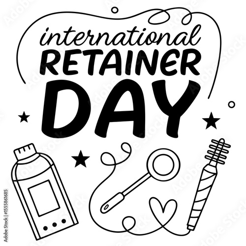 INTERNATIONAL RETAINER DAY vector illustration
