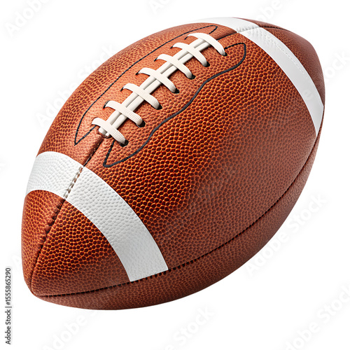 Classic American football with white laces Description Copy Edit isolated on transparent background