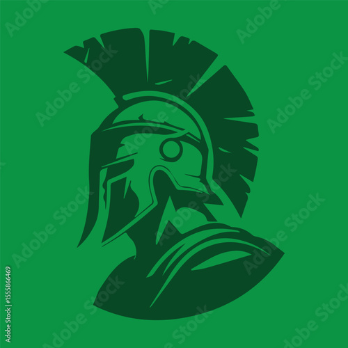 espartano guerrero logo diseño aislado en blanco antecedentes imagen imagen