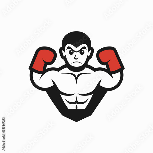  vector illustration of a boxer