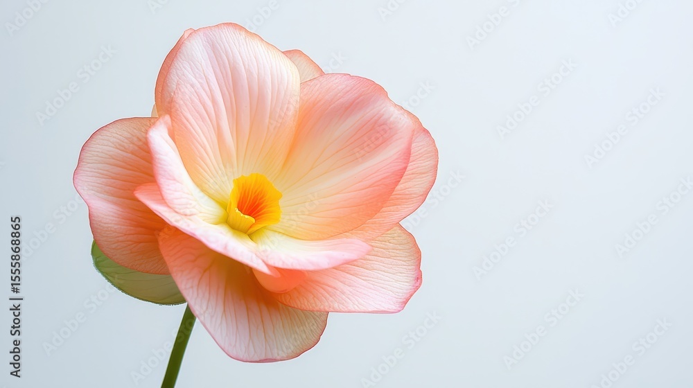 Fototapeta premium Elegant simplicity, a single flower in vase, capturing the essence of beauty single