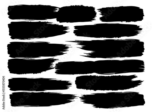 set of watercolor brush strokes