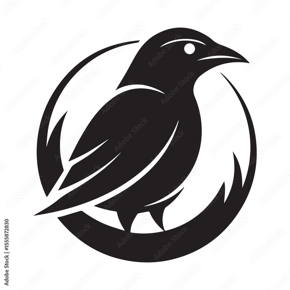 Obraz premium Common blackbird vector art illustration