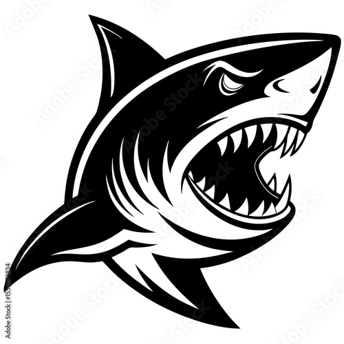 vector shark head 