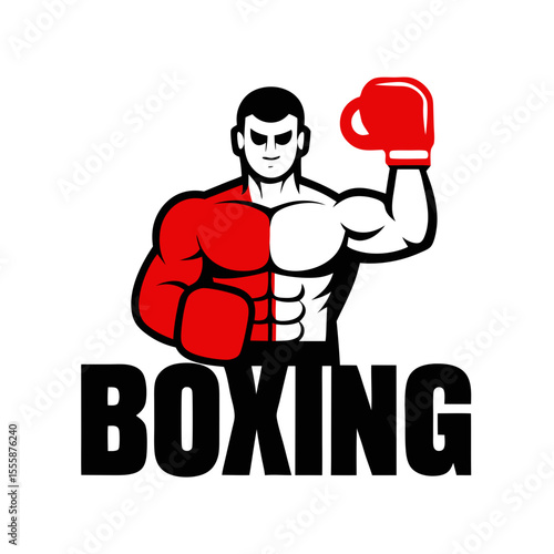vector illustration of a boxer