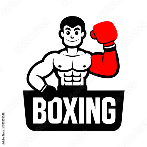 vector illustration of a boxer