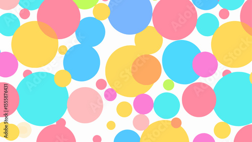 Colorful Random Circles Seamless Pattern background Vector, seamless polka dots pattern