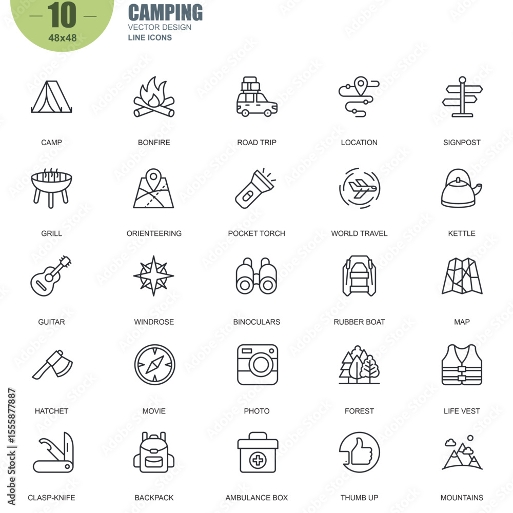 Fototapeta premium Flat Icons – Minimal Vector Set with Modern Theme