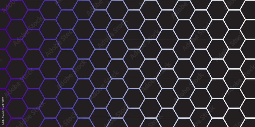 Fototapeta premium Seamless blue honeycomb grid pattern with geometric hexagonal shapes for a tech metal mesh texture backdrop