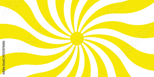 Abstract high energy background featuring a radial burst pattern with alternating curved rays.Dynamic spiral effect reminiscent of retro candy swirls or vintage sunburst posters.