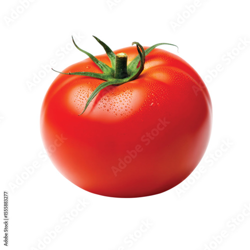 Ripe Red Tomato With Water Droplets fresh healthy