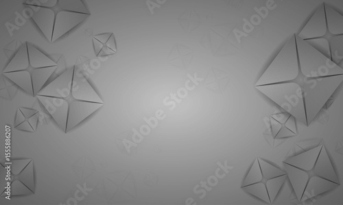 Futuristic design with geometric shape – Seamless 3D square shape pattern design with wheel– Abstract gradient pattern with black-gray color for texture, poster, media, seminar