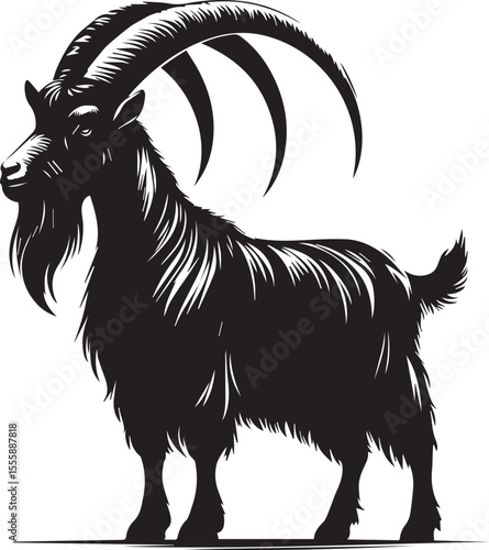 Billy the Brave Cartoon Goat Vector Illustration