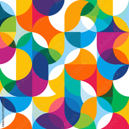 Minimal yet colorful abstract repeat pattern.