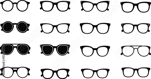 Eyeglass Frame Silhouettes: Diverse Styles Collection