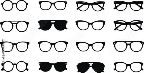 Eyeglass Frame Silhouettes: Diverse Styles Collection