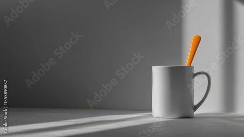 minimalistic kitchen accessory on clean white background featuring soft shadows