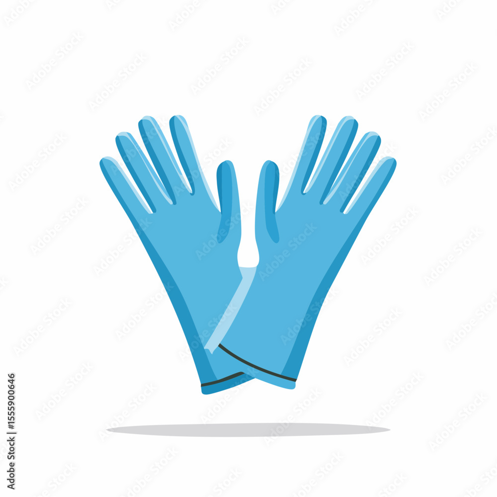 Obraz premium Flat design of a pair of latex gloves