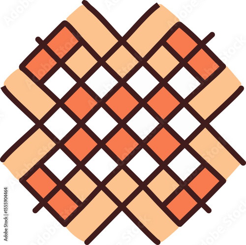 Motif de style linéaire inspiré des tissus modernes