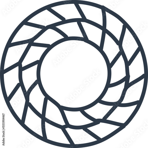 Motif graphique de corde torsadée vectorisée