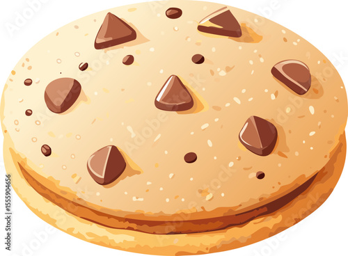 Biscuit croqué stylisé pour logo gourmand