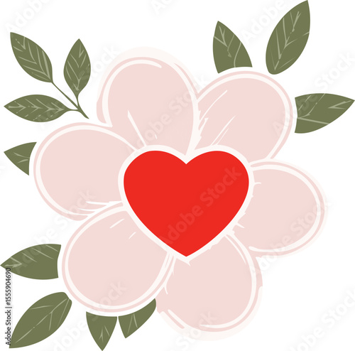 Illustration de fleur japonaise en style logo épuré