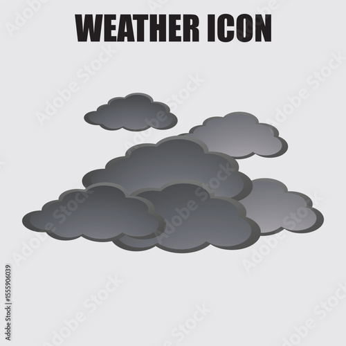 Weather forecast depiction showing rain falling from gray clouds, a simple graphic for meteorological updates.
