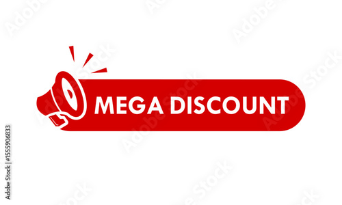 Mega discount logo template illustration