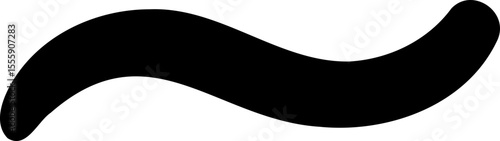 Curved Hand Drawn Tilde Symbol Accent