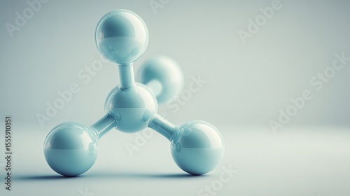 Abstract blue molecular structure in sci-fi style, symbolizing futuristic scientific exploration