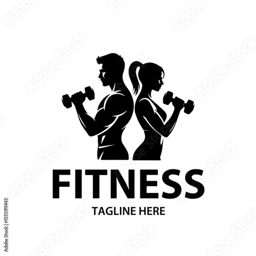 Fitness logo for gym, Vector Logo for Fitness Club.