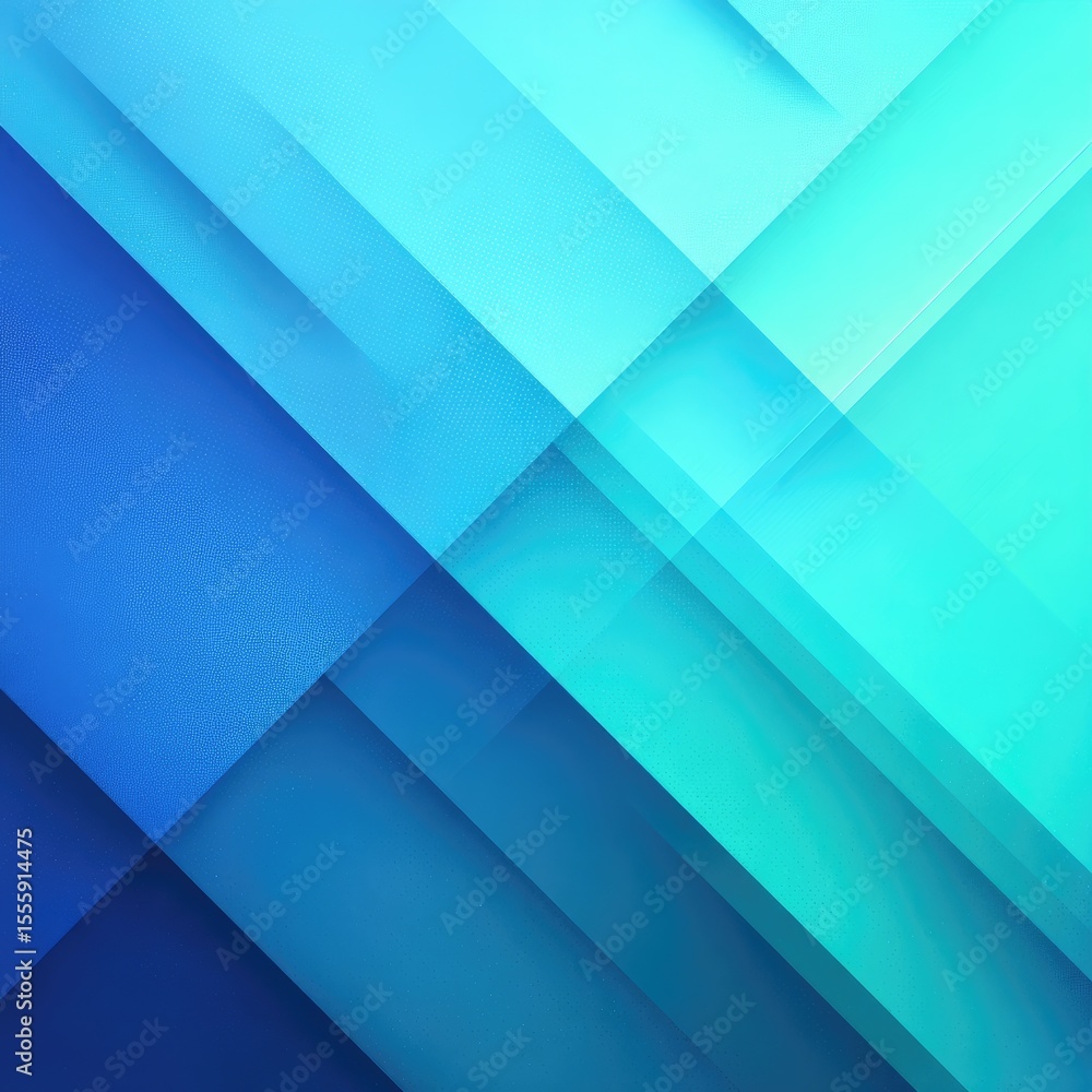 Fototapeta premium Abstract diagonal lines of vibrant blue and turquoise shades, creating a modern, geometric design with subtle gradients and depth