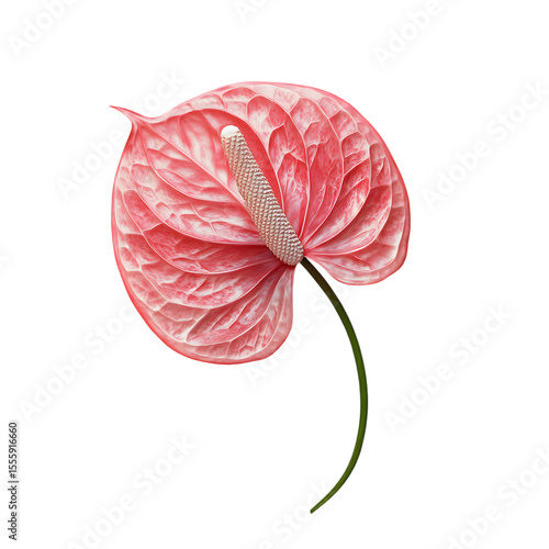 Wallpaper Mural Delicate pink anthurium flower against a black background. Torontodigital.ca