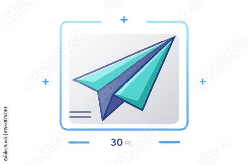 message direct plane paper minimal icon line