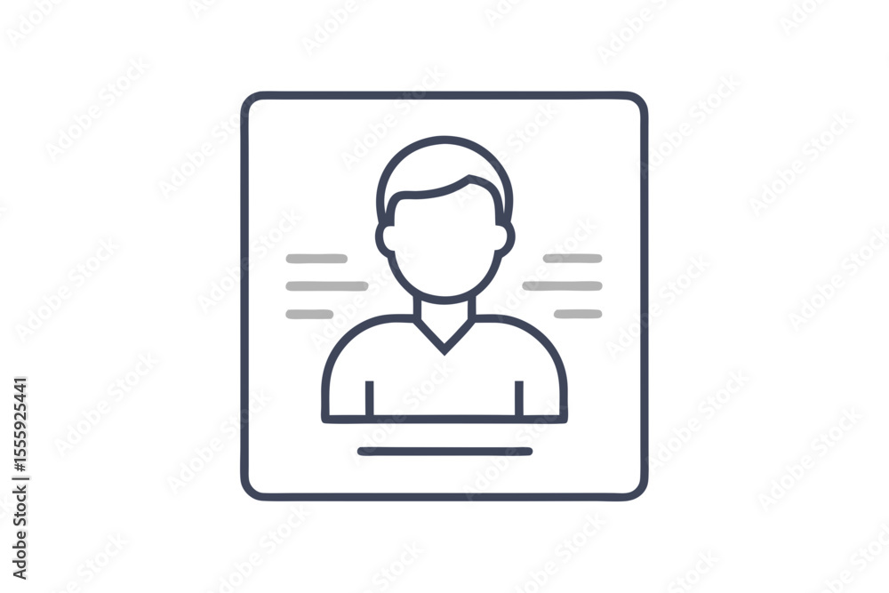 user profile icon silhouette minimalist line shape user profile icon silhouette minimalist line shape