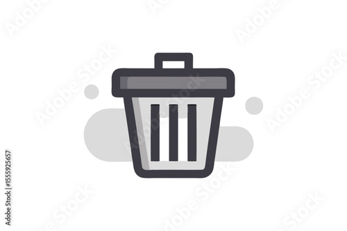 simple trash bin icon for delete action