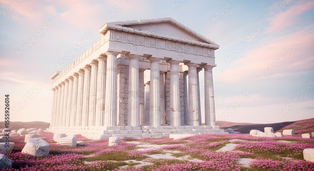 Obraz premium Ancient Roman Style Temple Architecture